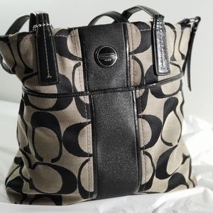 Coach Stripe Shoulder Bag